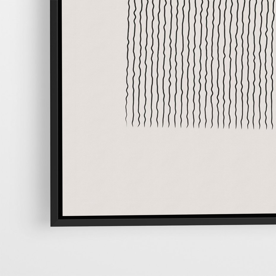 Obraz w ramie 70x100 - Wewnętrzne Widzenia - abstrakcyjna kompozycja, półkole - rama czarna