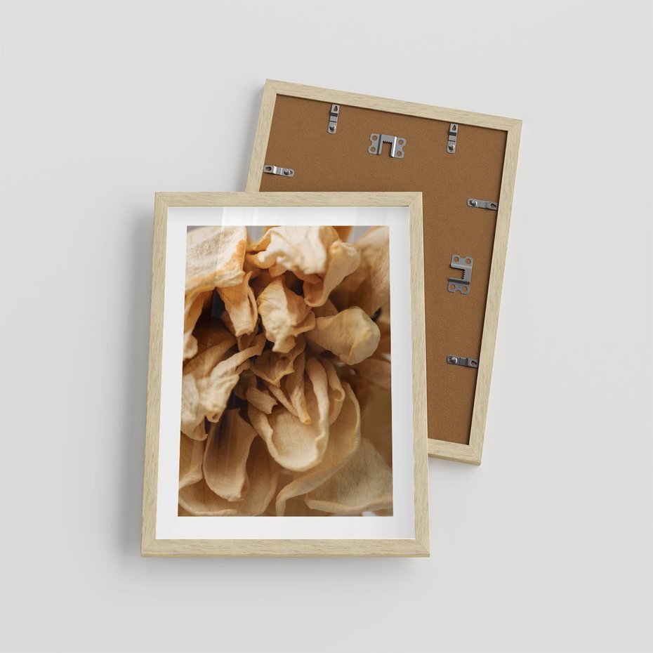 Plakat w ramie 30x40 - Zjawiskowe zasuszone kwiaty - zasuszone, kwiaty - rama drewno