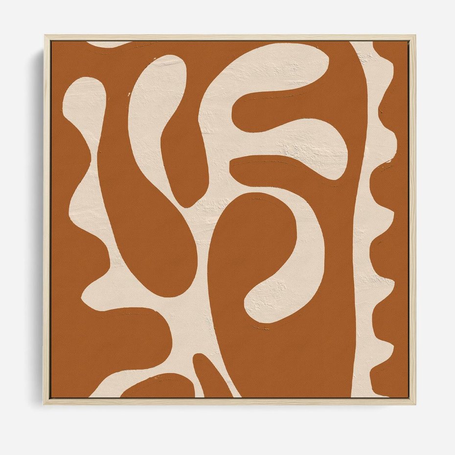 Obraz w ramie 50x50 - Wnętrza Akwarelowej Wyobraźni - abstrakcyjny obraz, plakat - rama drewno