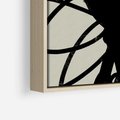 Obraz w ramie 80x80 - Modernistyczne Refleksje - abstrakcja, mroczny klimat - rama drewno