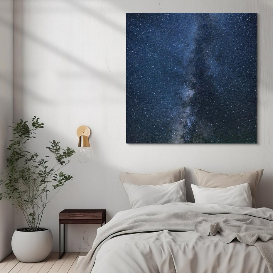 Obraz na płótnie 60x60 - Gwiazdy: magia nocnego nieba - gwiazdy, niebo