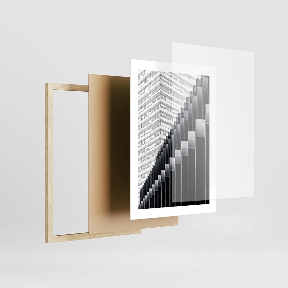 Plakat w ramie 30x40 - Architektura Stopniowa - architektura, budynki - rama drewno