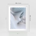Plakat w ramie 30x40 - Abstrakcyjne Przestrzenie - geometria, 3D - rama biała
