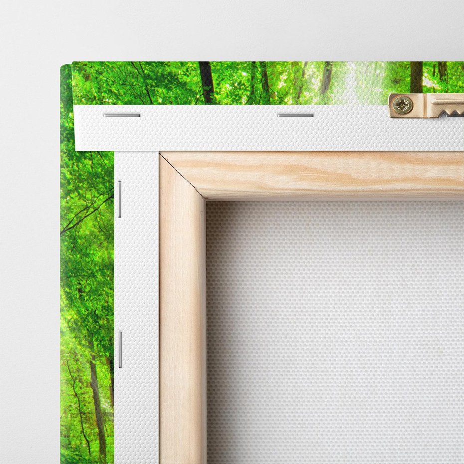 Obraz na płótnie 120x40 - Spacer po urokliwej dróżce w lesie - las, dróżka