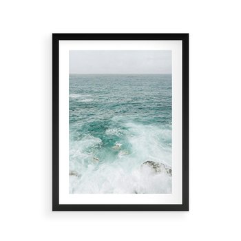 Plakat w ramie 50x70 - Wzburzony Żywioł - morze, ocean - rama czarna