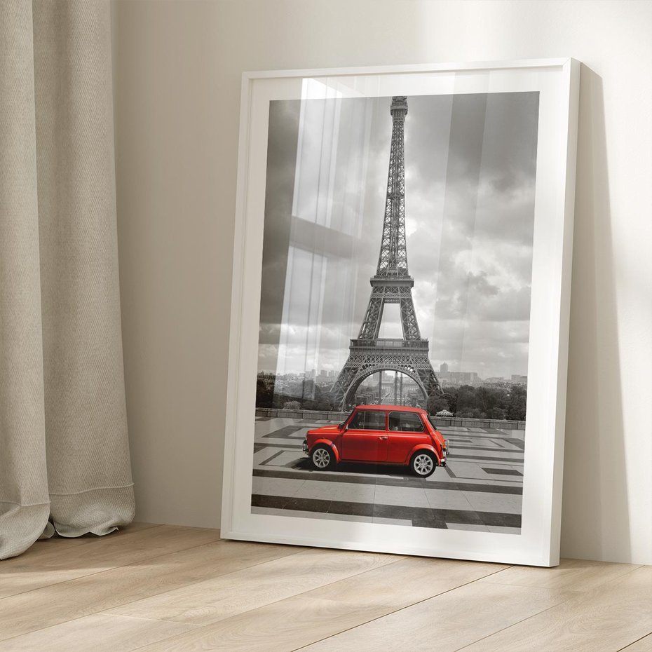 Plakat bez ramy 30x40 - Paryż z wieżą Eiffla w tle - Paryż, Eiffla