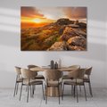 Obraz na płótnie 70x50 - Skały oplątane słońcem - skały, słońce