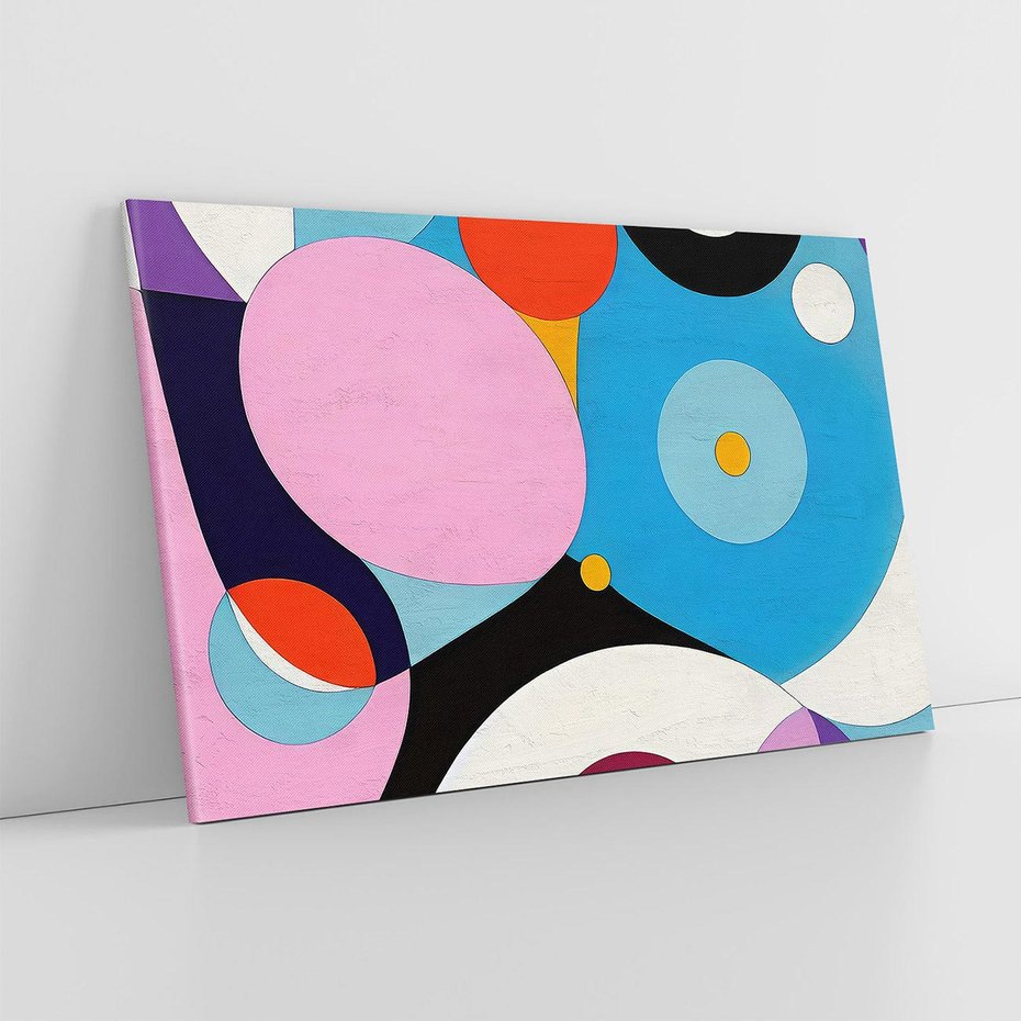 Obraz na płótnie 70x50 - Kolorowe Ulotności - abstrakcyjny obraz olejny, żywe kolory