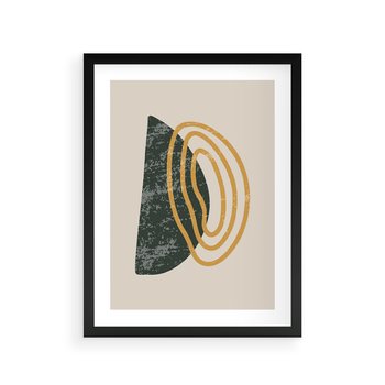 Plakat w ramie 30x40 - Nowoczesne Dialogi Materii - nowoczesny plakat, abstrakcyjne kształty - rama czarna