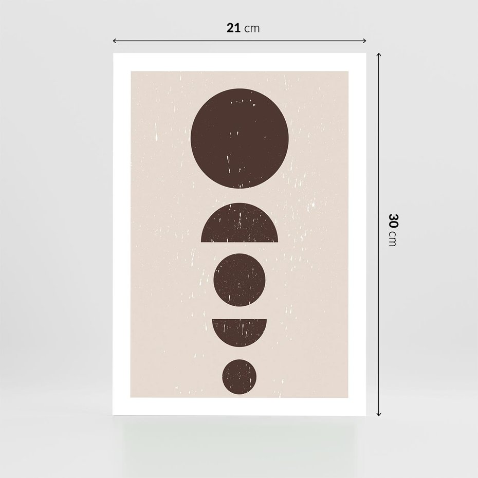 Plakat bez ramy 21x30 - Migocące Granice - mid century styl, nowoczesna grafika