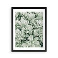 Plakat w ramie 40x50 - Liście w Jasnych Odcieniach Zielonego - liście, jasna zieleń fotografia - rama czarna