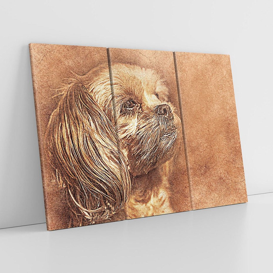 Obraz na płótnie 120x80 - Sztuka abstrakcyjna: Pies - pies, sztuka