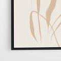 Obraz w ramie 50x70 - Formy Nowoczesności - minimalistyczny plakat, liście palmy - rama czarna