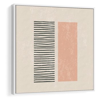 Obraz w ramie 80x80 - Przenikająca Kreatywność - nowoczesna sztuka, minimalizm - rama biała