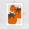 Plakat bez ramy 21x30 - Jadalne Kształty - nowoczesny plakat do kuchni, pomidory