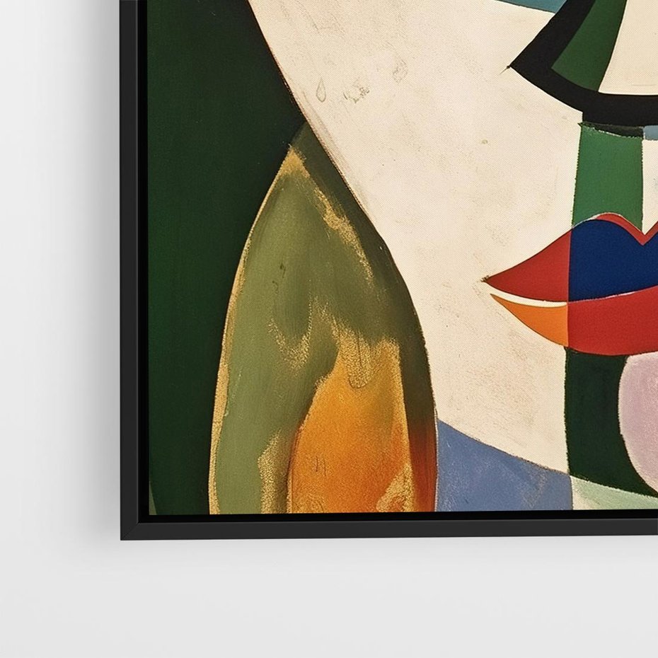 Obraz w ramie 50x50 - Kolorowe Dziwne Wyobrażenia - abstrakcyjny obraz, olejny - rama czarna