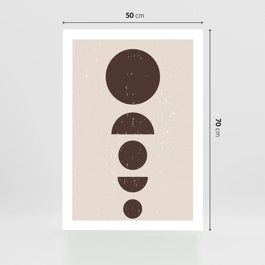 Plakat bez ramy 50x70 - Migocące Granice - mid century styl, nowoczesna grafika