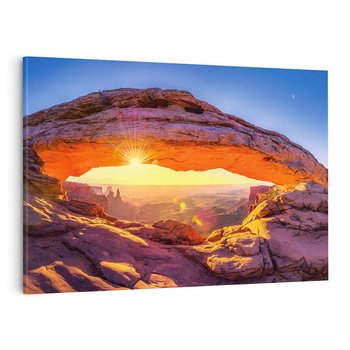 Obraz na płótnie 70x50 - Magia pustyni: skały i bezkresny horyzont - pustynia, skały