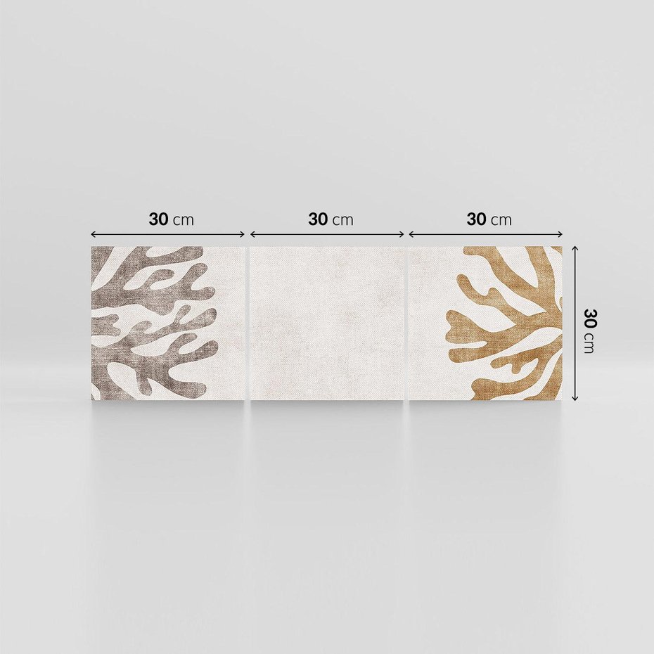 Obraz na płótnie 90x30 - Beżowa Symfonia Rafy - beżowa grafika, tło jak płótno