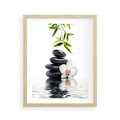Plakat w ramie 40x50 - Orchidea w Spa - spa, orchidea - rama drewno