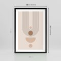 Plakat w ramie 50x70 - Strukturalne Kształty Postępu - boho plakat, minimalizm - rama czarna