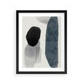 Plakat w ramie 40x50 - Abstrakcyjna Gra Szarości - abstrakcyjna grafika, akwarela - rama czarna