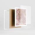 Plakat w ramie 40x50 - Wyjątkowa Stylizacja - marmur, złoto - rama biała