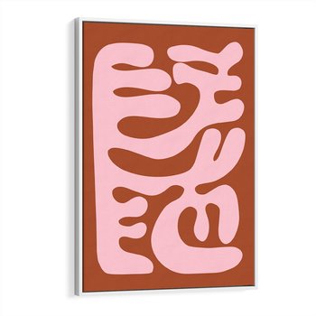 Obraz w ramie 80x120 - Migotliwe Boho Marzenia - abstrakcyjny obraz, plakat - rama biała