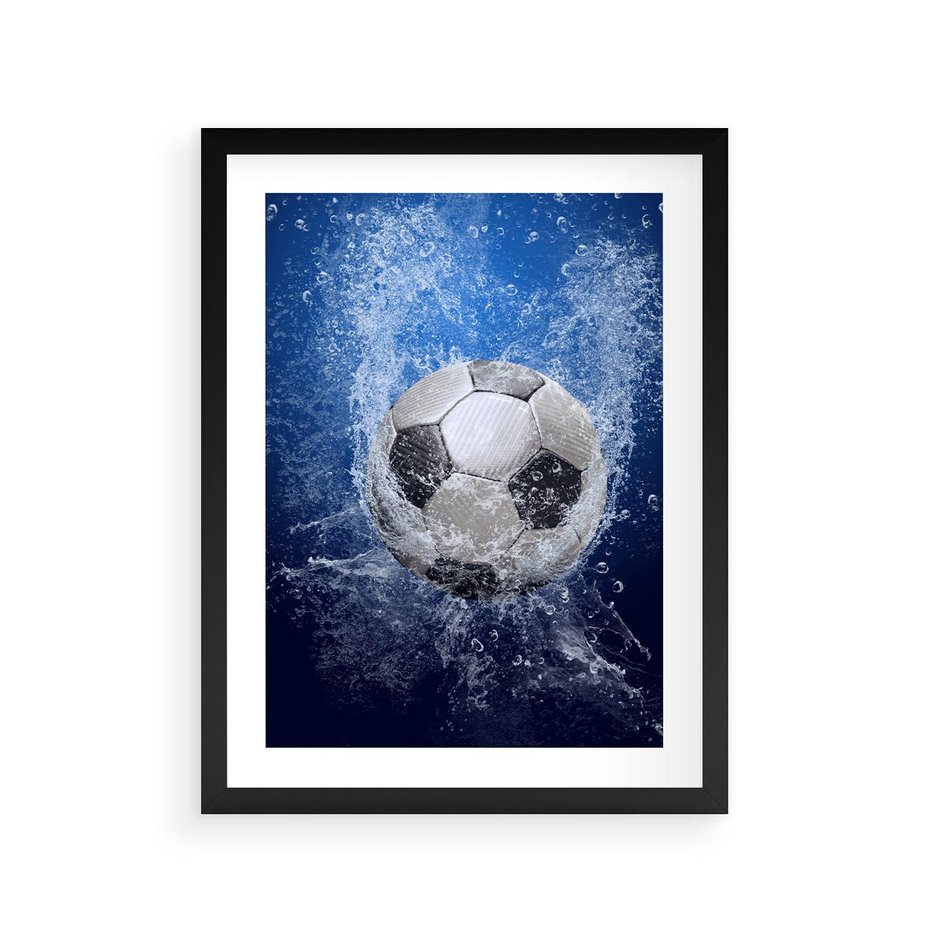 Plakat w ramie 30x40 - Młodzieżowy Zapał - piłka, młodzieżowy - rama czarna