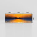 Obraz na płótnie 90x30 - Zachód słońca nad oceanem - zachód słońca,