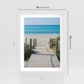 Plakat w ramie 30x40 - Żywa Natura - plaża, morze - rama biała