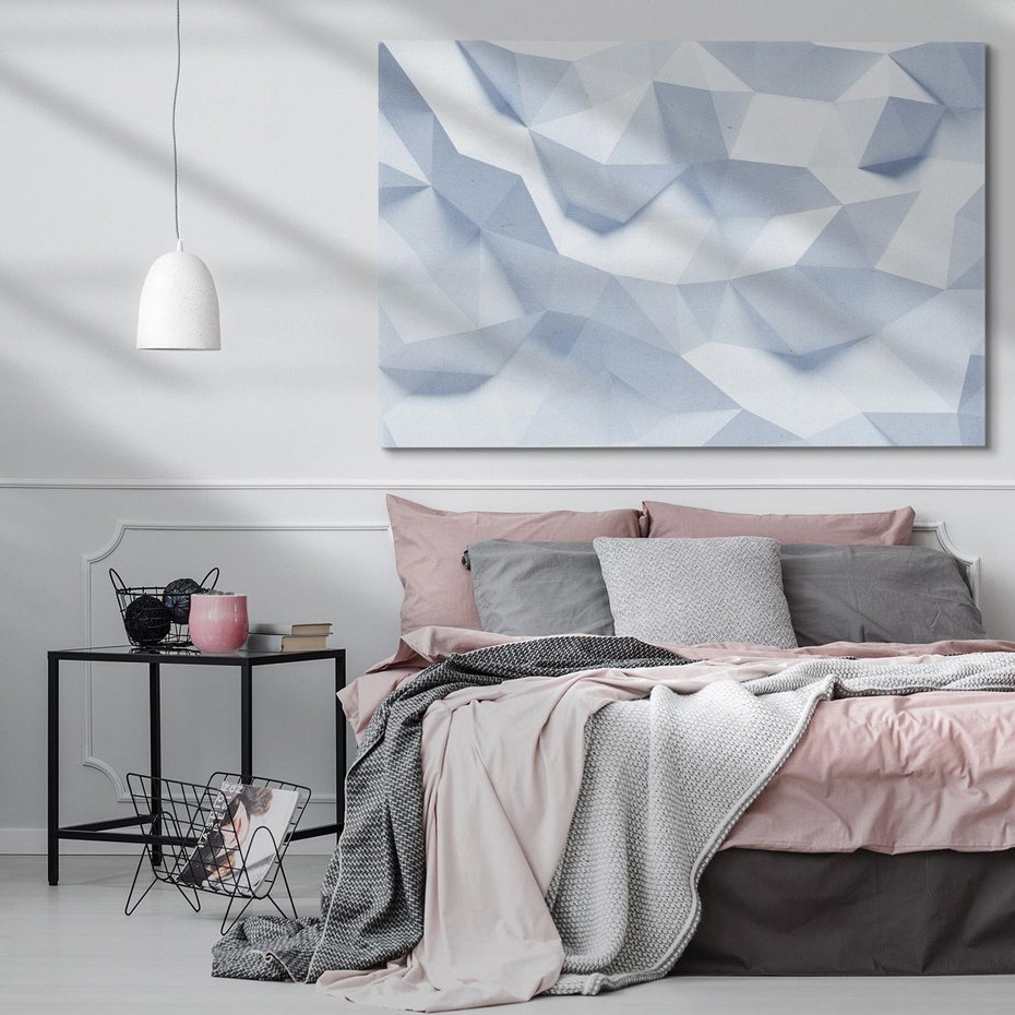 Obraz na płótnie 100x70 - Trójwymiarowa geometria - geometria, 3d