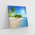 Obraz na płótnie 30x30 - Rajskie plaże Karaibów - Karaiby, plaża