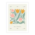 Plakat bez ramy 30x40 - Tajemnicza Aura - kwiaty, nowoczesna abstrakcja