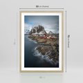Plakat w ramie 50x70 - Skandynawia - górska odsłona - Skandynawia, góry - rama drewno