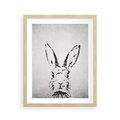 Plakat w ramie 40x50 - Szkicowany królik w grafice - szkic, królik - rama drewno