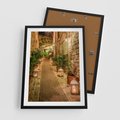 Plakat w ramie 50x70 - Perspektywa Uliczki Miejskiej - uliczka, perspektywa - rama czarna