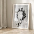 Plakat w ramie 40x50 - Pyszny Deser - retro zdjęcie, czarno białe - rama drewno