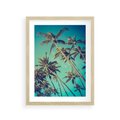Plakat w ramie 30x40 - Tropikalne palmy w krainie słonecznych wakacji - palmy, tropiki - rama drewno
