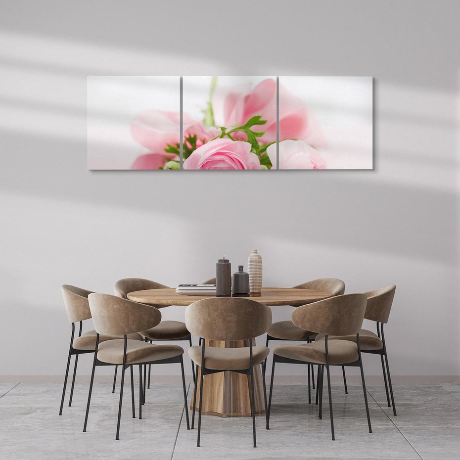 Obraz na płótnie 120x40 - Bukiet Róż - róże, bukiet