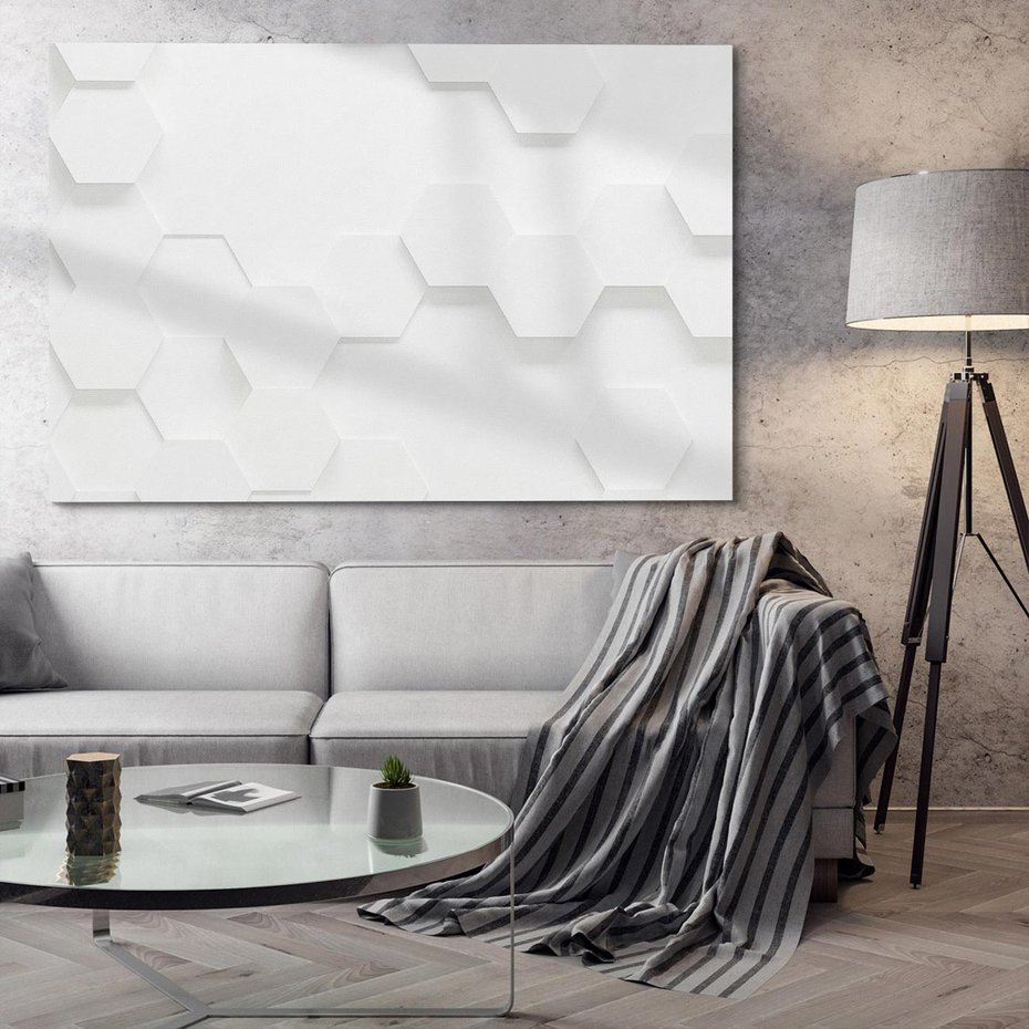 Obraz na płótnie 120x80 - Przestrzenne Zabawy - geometryczne, 3D