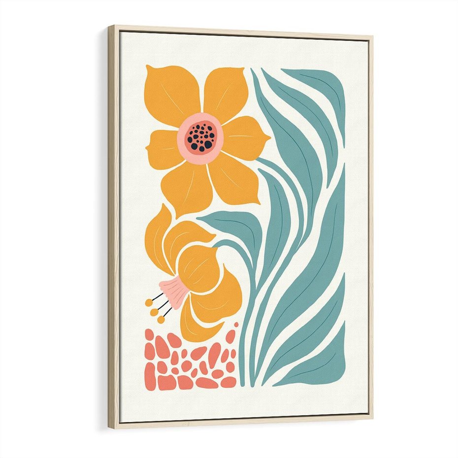 Obraz w ramie 70x100 - Pastelowa Piękność - nowoczesna sztuka, plakat - rama drewno