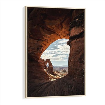 Obraz w ramie 80x120 - Magia pustynnego kanionu - pustynia, kanion - rama drewno