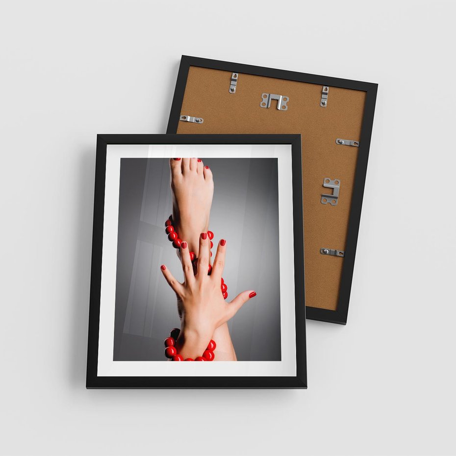 Plakat w ramie 40x50 - Manicure i Pedicure - Piękno Paznokci - manicure, pedicure - rama czarna