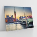 Obraz na płótnie 120x80 - Magiczny Londyn: Tamiza i Big Ben - Londyn, Tamiza