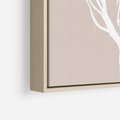 Obraz w ramie 80x120 - Impresje Pastelowych Nastrojów - minimalistyczny delikatny obraz, beżowe odcienie - rama drewno