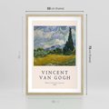 Plakat w ramie 50x70 - Pole z Cyprysami - reprodukcja obrazu, van gogh - rama drewno