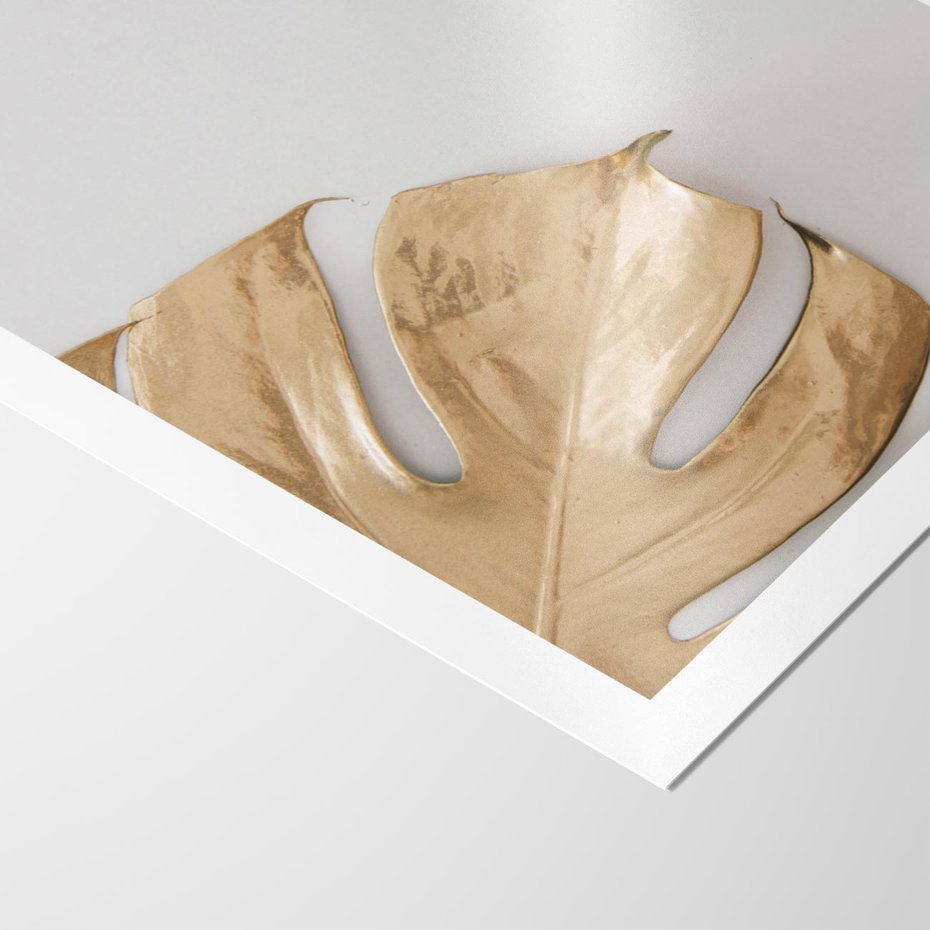 Plakat bez ramy 21x30 - Natury Szlachetność - złote, liście