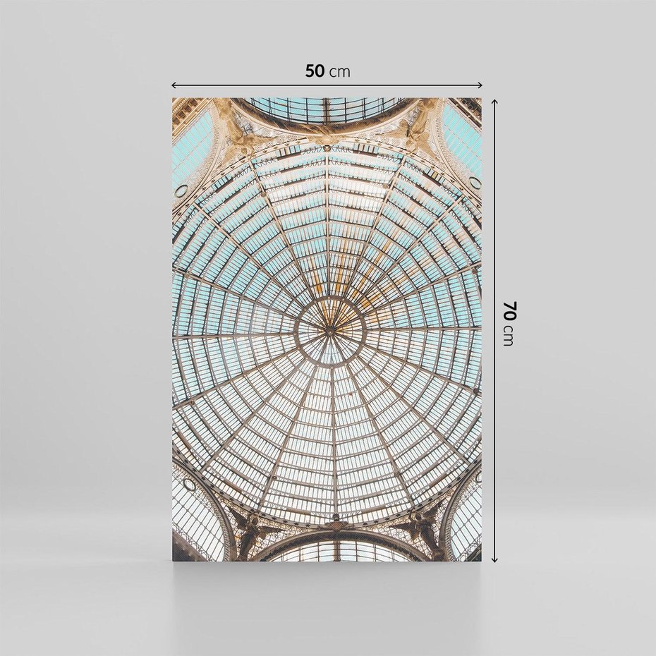 Obraz na płótnie 50x70 - Magia Sklepienia - sklepienie, szklany dach