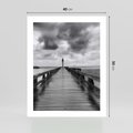 Plakat bez ramy 40x50 - Romantyczny pomost z latarnią - pomost, latarnia